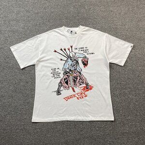Warren Lotas White Samurai Skull T Shirt